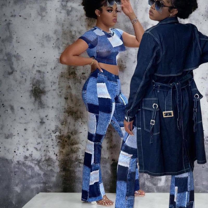 Women Fashion Long Sleeve Denim Cardigan