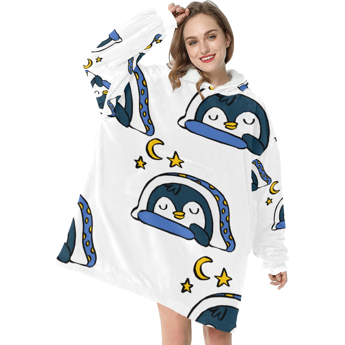 Penguin Hoodie Blanket