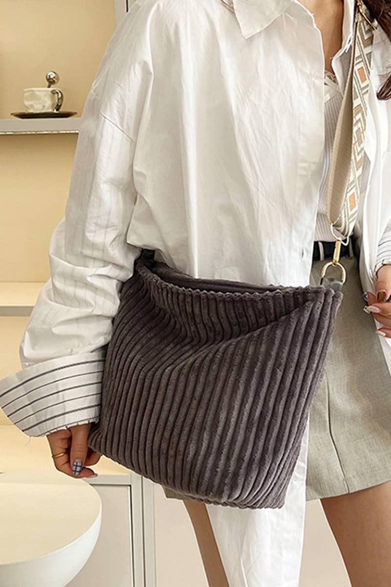 `.0806 Corduroy Tote Bag With Guitar Shoulder Strap SI-28151